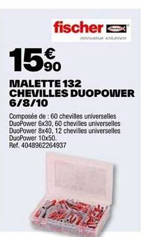 malette 132 chevilles duopower 6/8/10 fischer