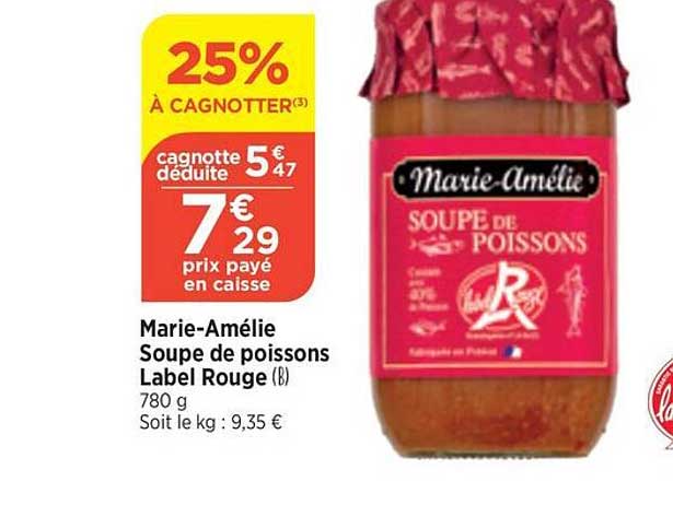 marie-amélie soupe de poissons label rouge