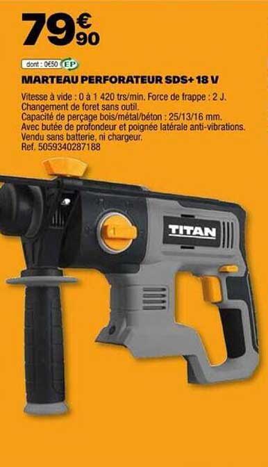 marteau perforateur sds+ 18v