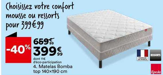 matelas bomba top 140x190 cm