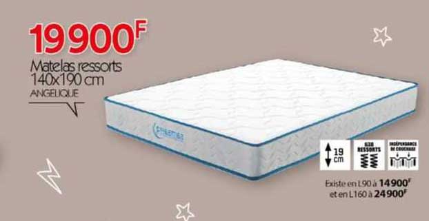 matelas ressorts 140x190 cm