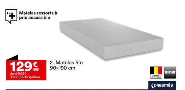 Matelas Rio 90x190 Cm Dreaméa