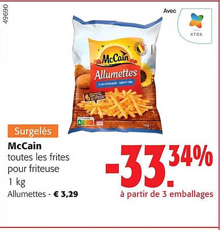 mccain toutes les frites pour friteuse