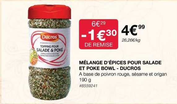 mélange d'épices pour salade et poke bowl - ducros