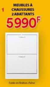 meubles à chaussures 2 abattants