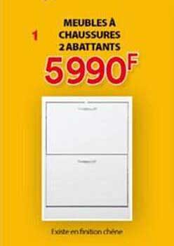 meubles à chaussures 2 abattants