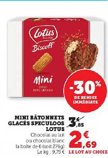 Mini Bâtonnets Glacés Spéculoos Lotus