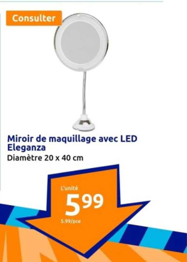 Miroir De Maquillage Avec Led Eleganza