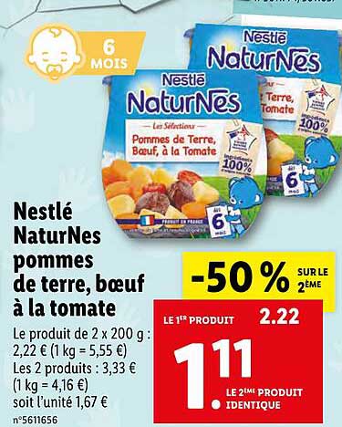 Nestlé NaturNes Pommes De Terre, Bœuf à La Tomate