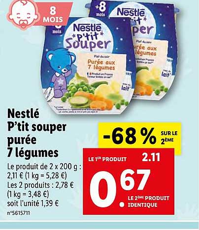 nestlé p'tit souper purée 7 légumes