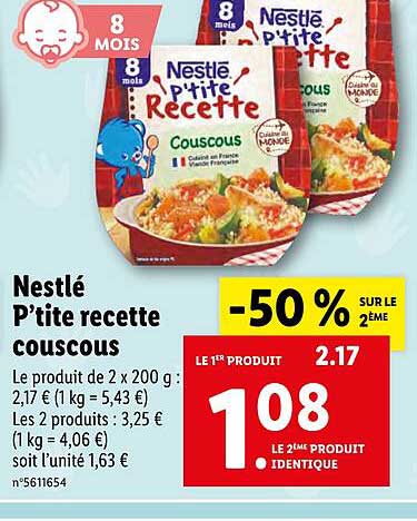 nestlé p'tite recette couscous