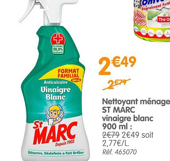 nettoyant ménage st marc vinaigre blanc