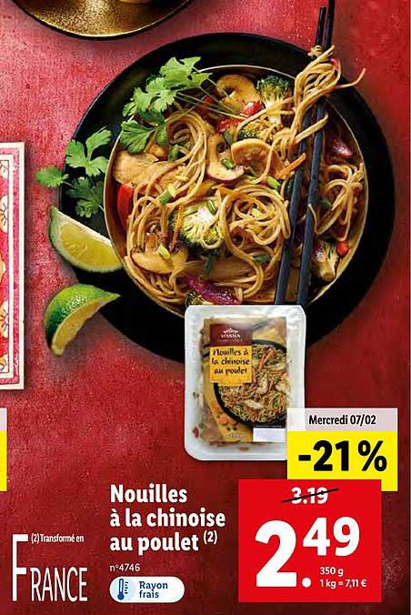 Nouilles à La Chinoise Au Poulet