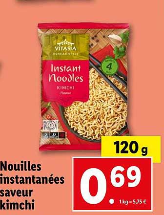 nouilles instantanées saveur kimchi vitasia