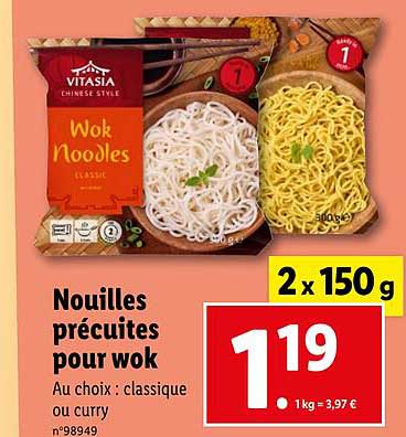 nouilles précuites pour wok vitasia
