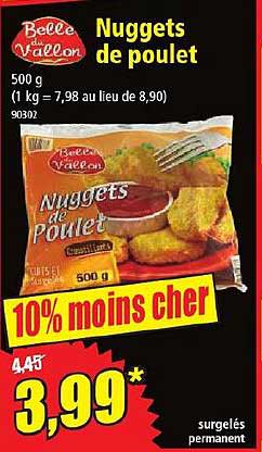 nuggets de poulet belle du vallon