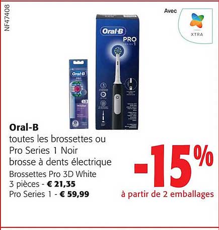 oral-b toutes les brossettes ou pro series 1 noir