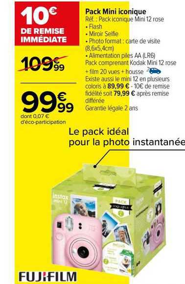 pack mini iconique fujifilm