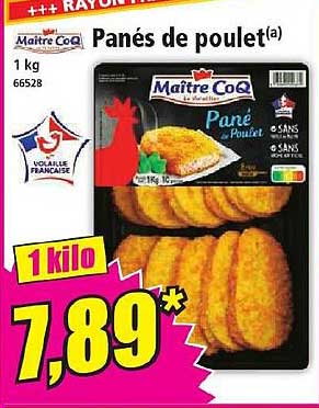 panés de poulet maître coq