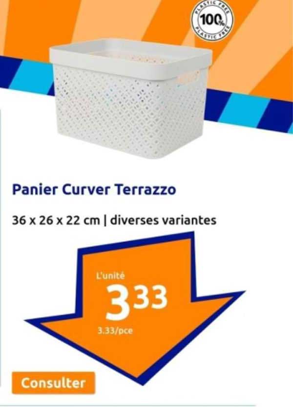 panier curver terrazzo