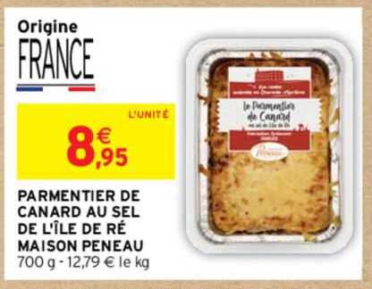 parmentier de canard au sel de l'île de ré maison peneau