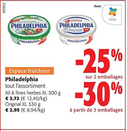 philadelphia tout l'assortiment