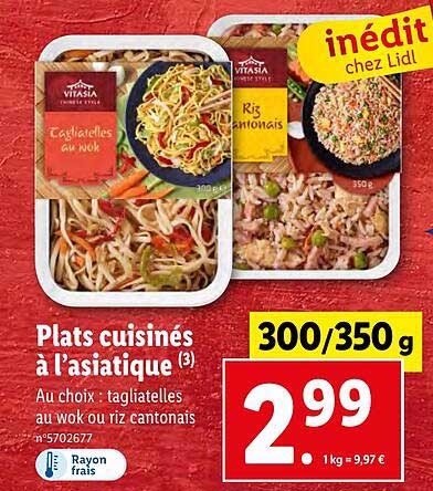 plats cuisinés à l'asiatique