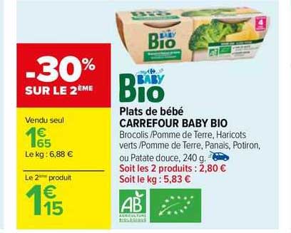 Plats De Bébé Carrefour Baby Bio