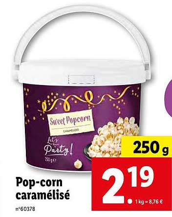 pop-corn caramélisé