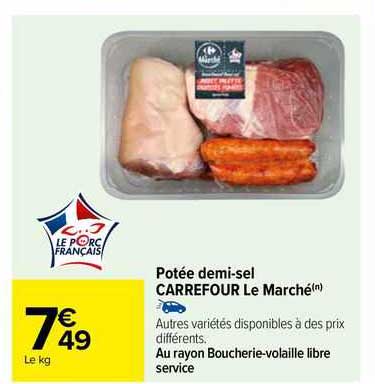 potée demi-sel carrefour le marché