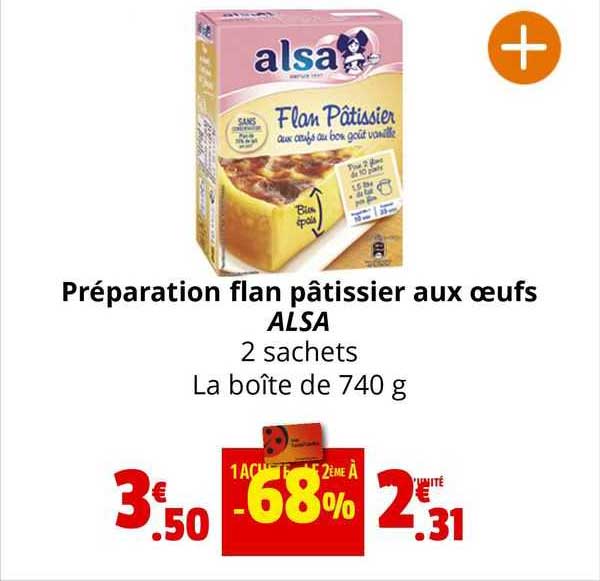 Préparation Flan Pâtissier Aux œufs Alsa