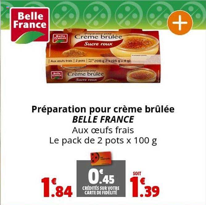 préparation pour crème brûlée belle france