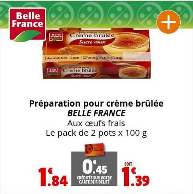 préparation pour crème brûlée belle france