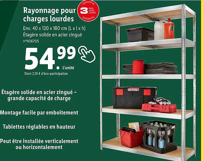rayonnage pour charges lourdes