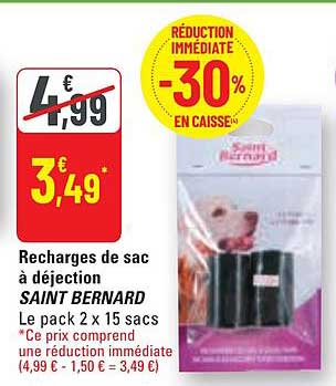 Recharges De Sac à Déjection Saint Bernard