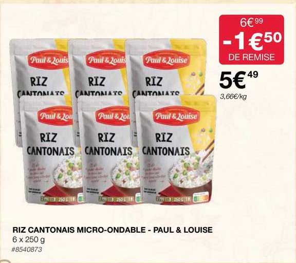 riz cantonais micro-ondable - paul & louise