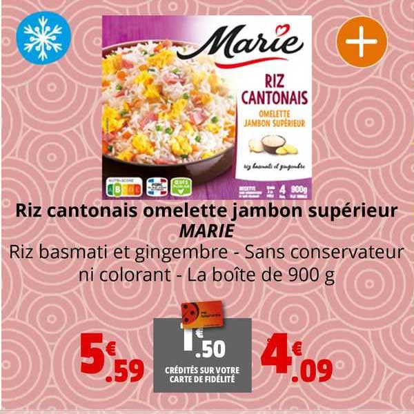 riz cantonais omelette jambon supérieur marie