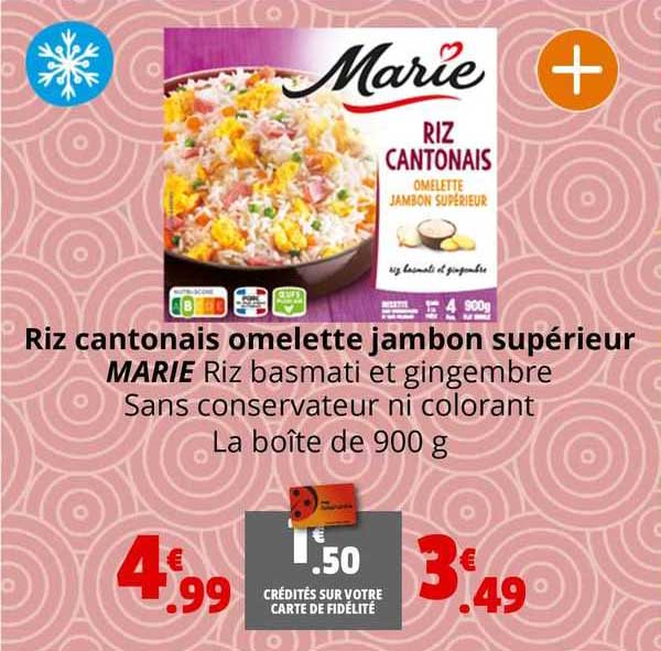 riz cantonais omelette jambon supérieur marie