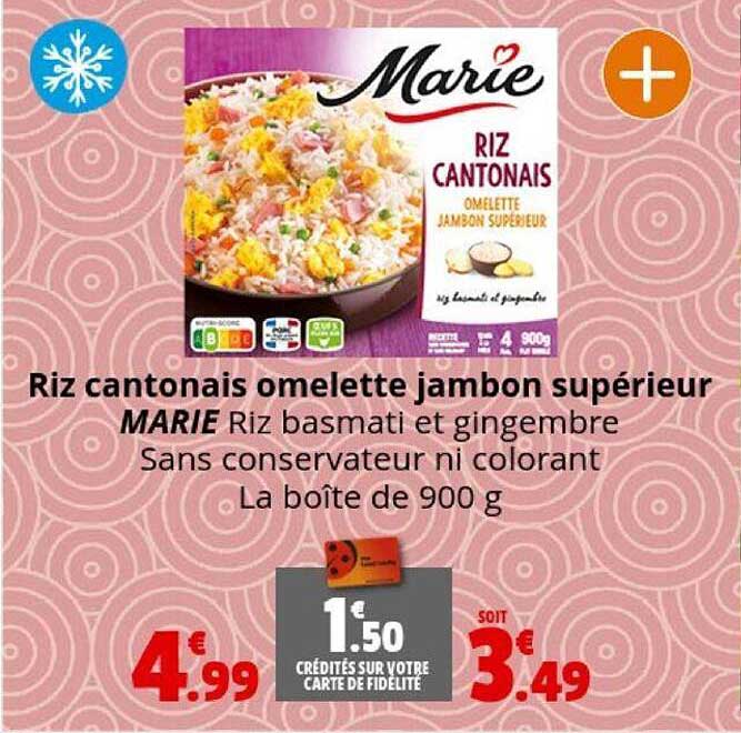 riz cantonais omelette jambon supérieur marie