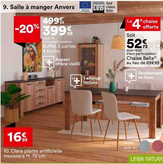 salle à manger anvers linea natura