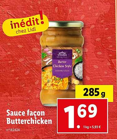sauce façon butterchicken vitasia