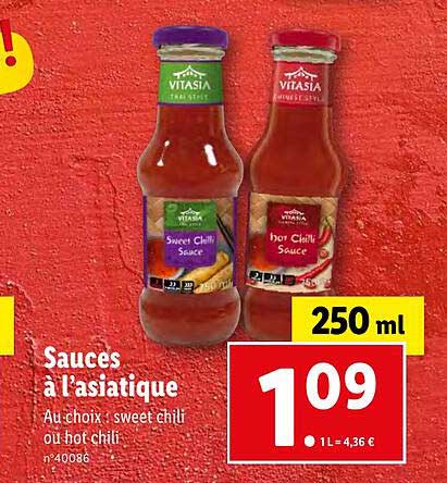 sauces à l'asiatique vitasia