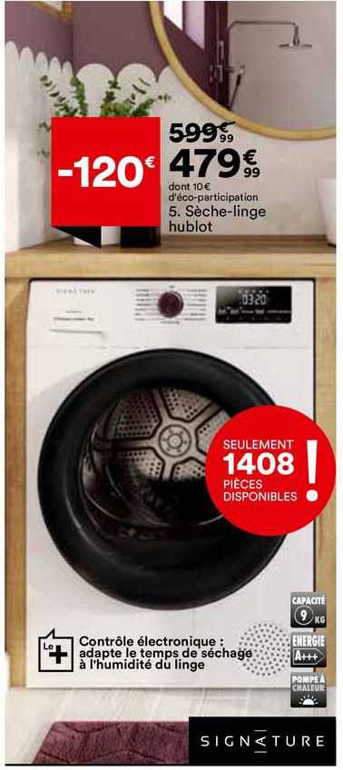sèche-linge hublot signature