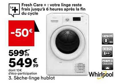 sèche-linge hublot whirlpool