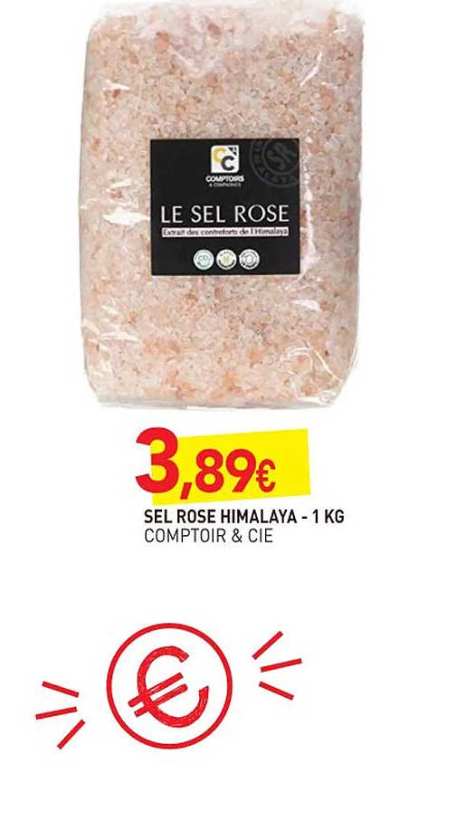 sel rose himalaya comptoir & cie - 1 kg