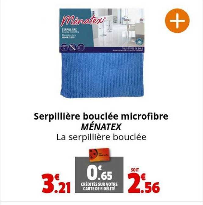 serpillière bouclée microfibre ménatex