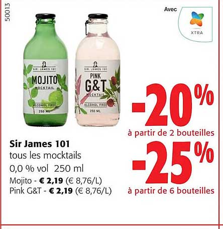 sir james 101 les mocktails 0,0% vol