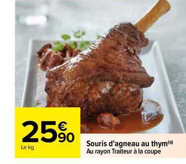souris d'agneau au thym