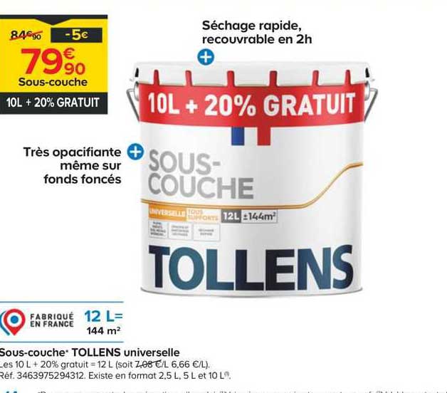 sous-couche tollens universelle