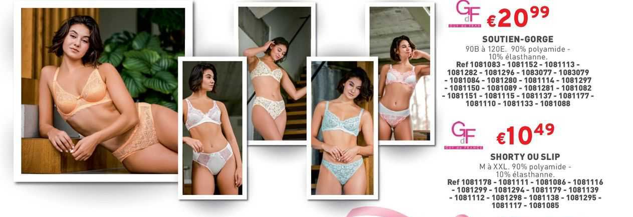 soutien-gorge, shorty ou slip